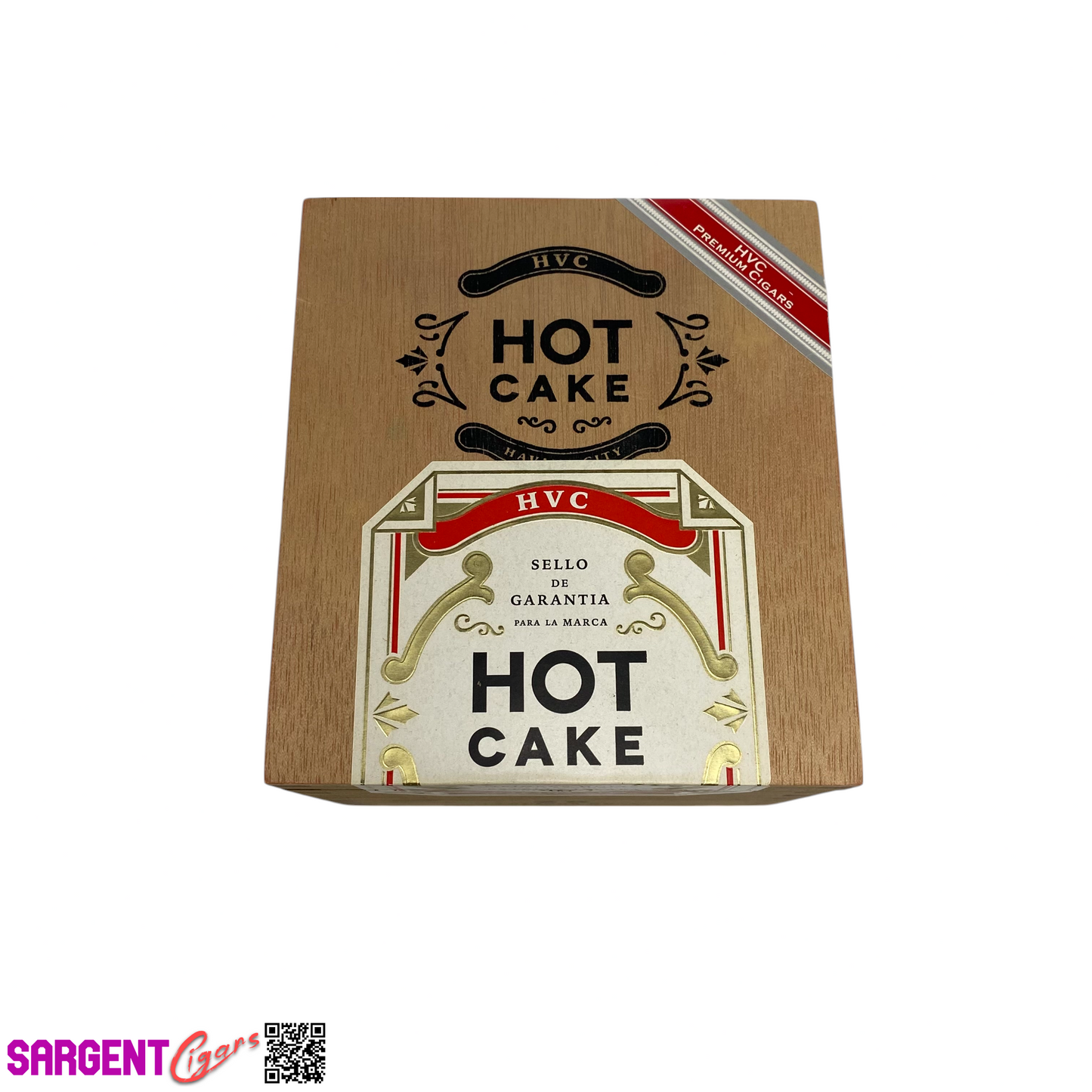 HVC Hot Cake Laguitos No4 Empty Wooden Cigar Box 5x5.75x4.25