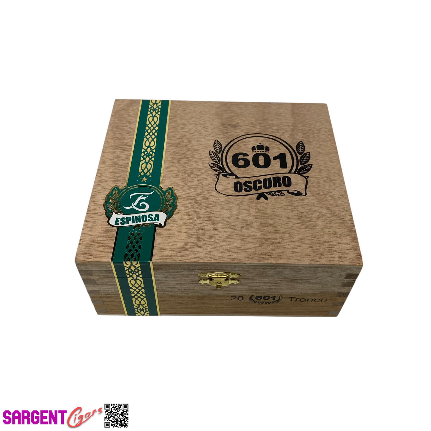 Espinosa 601 Oscuro Tronco Empty Wooden Cigar Box 6.75x6x3