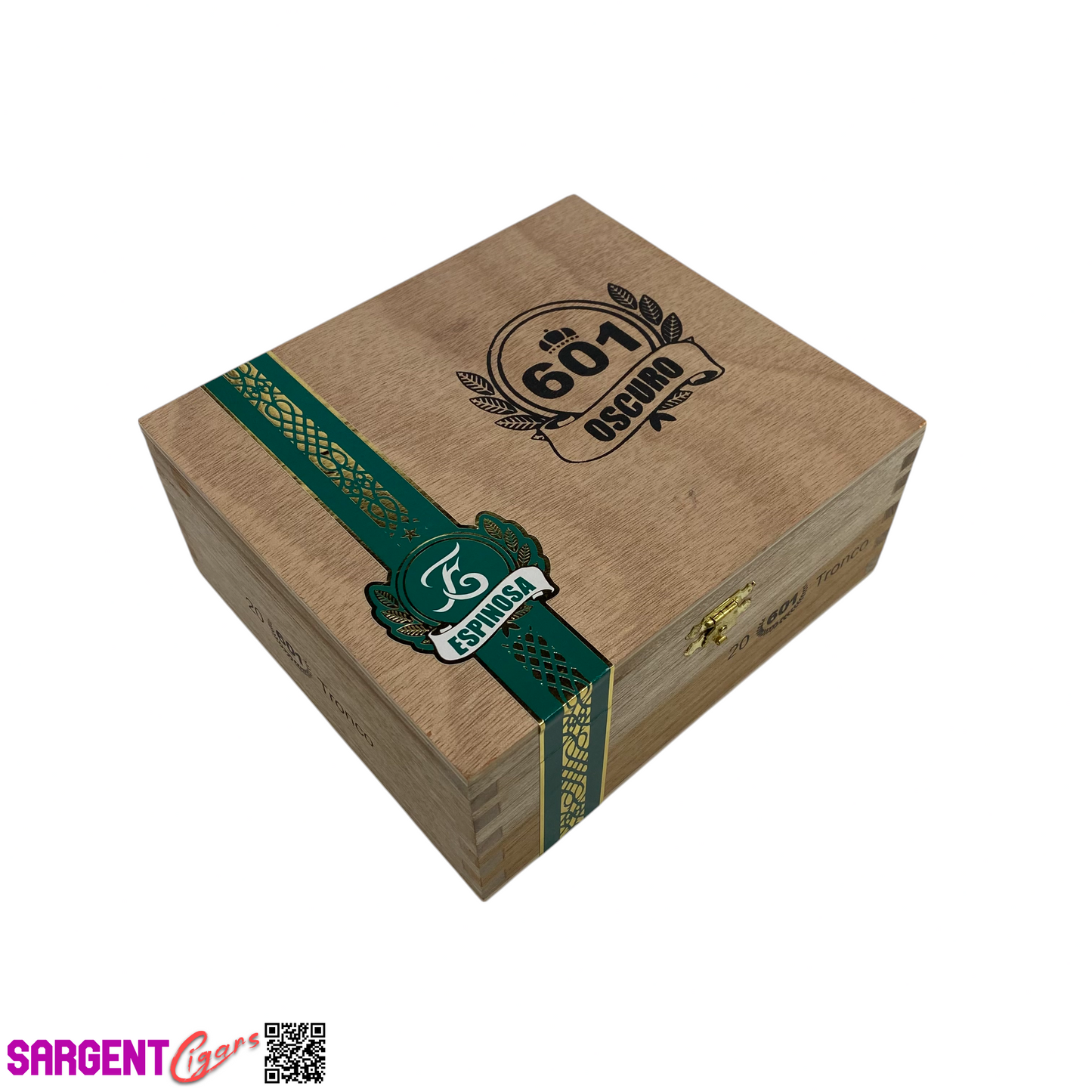 Espinosa 601 Oscuro Tronco Empty Wooden Cigar Box 6.75x6x3