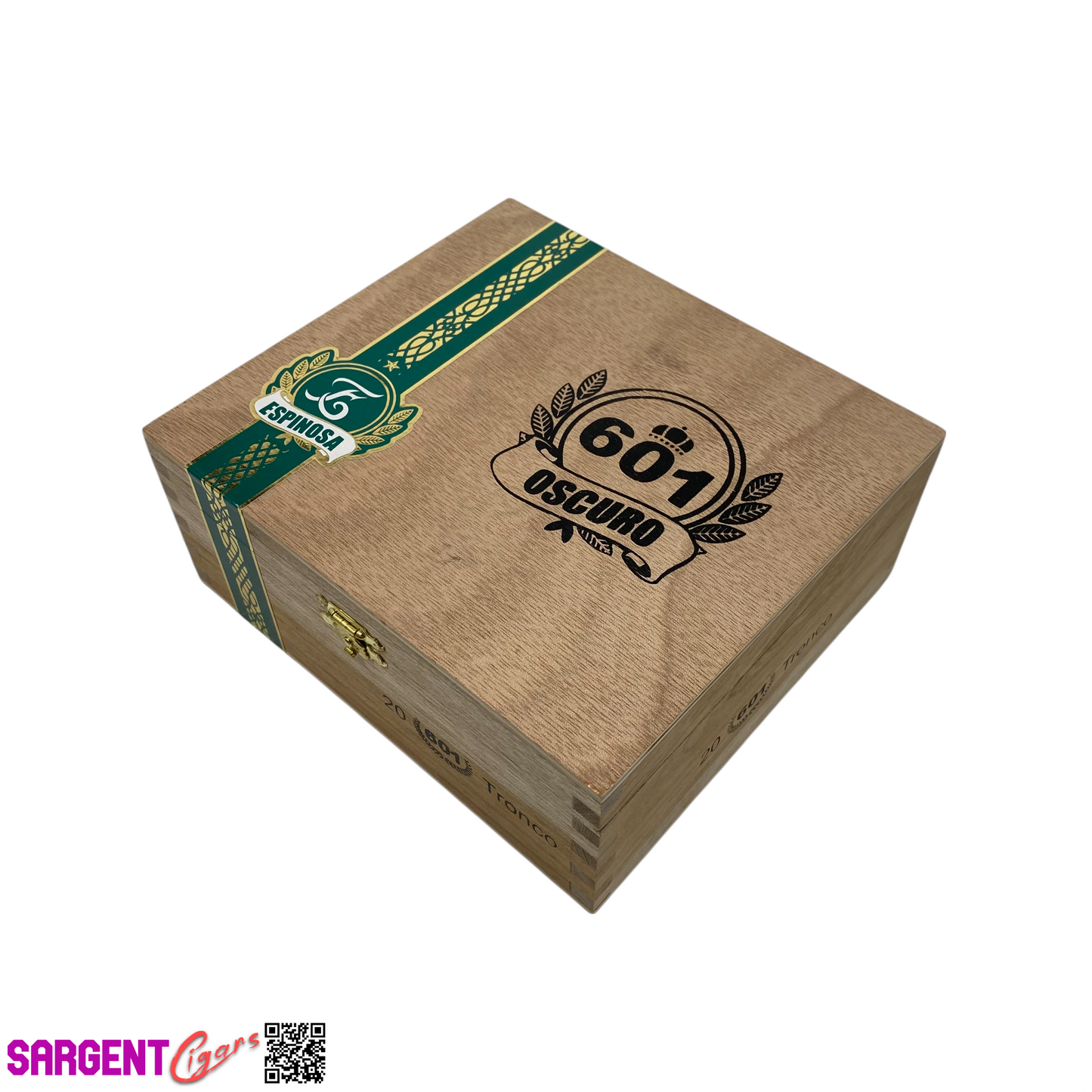Espinosa 601 Oscuro Tronco Empty Wooden Cigar Box 6.75x6x3