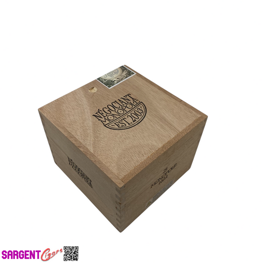 Negociant Monopole Empty Wooden Cigar Box 5.5x5.75x4.25