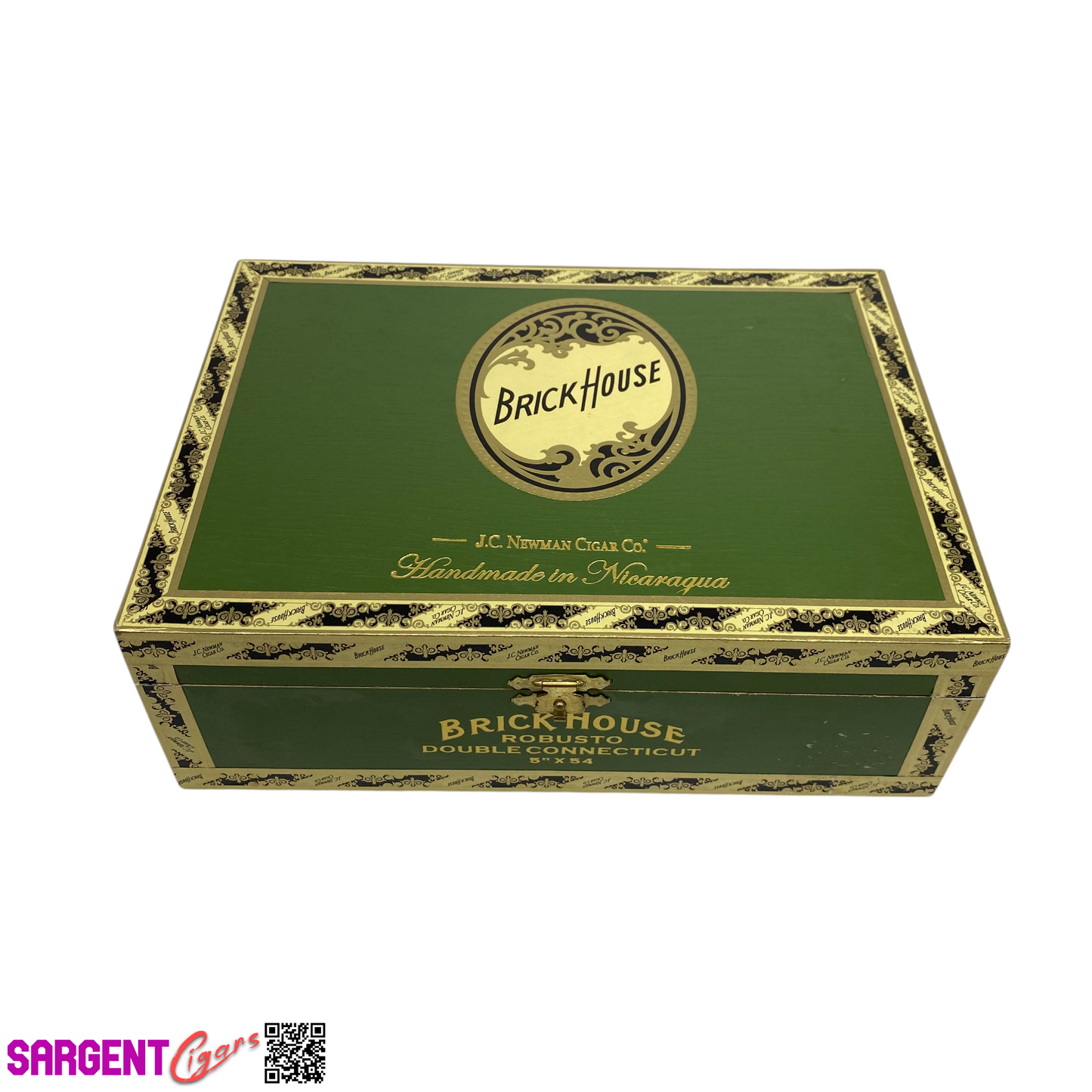 Brickhouse Connecticut Robusto Empty Wooden Cigar Box 8.5x6.25x3