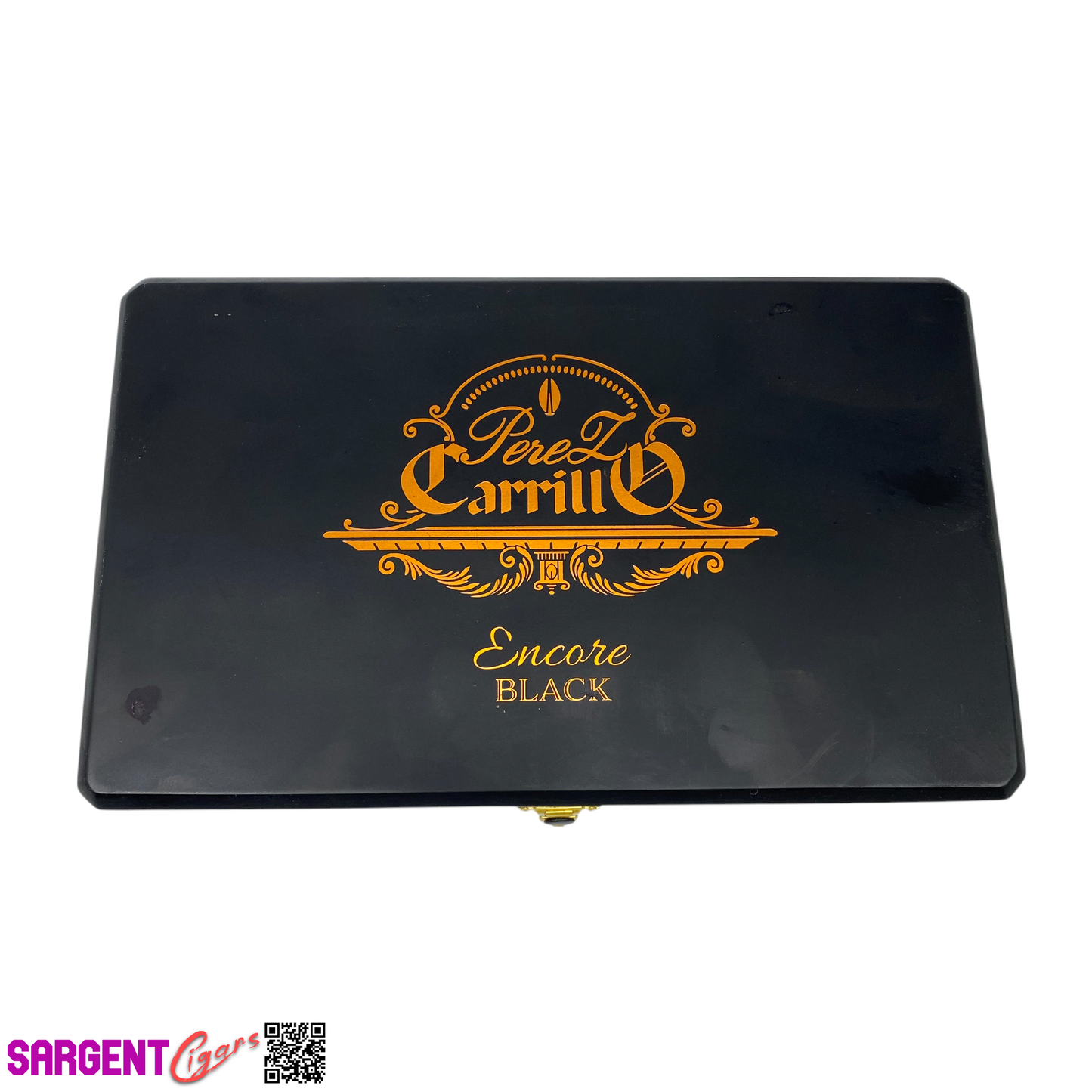 Ep Carrillo Encore Black Empty Wooden Cigar Box 11.5x7x1.5