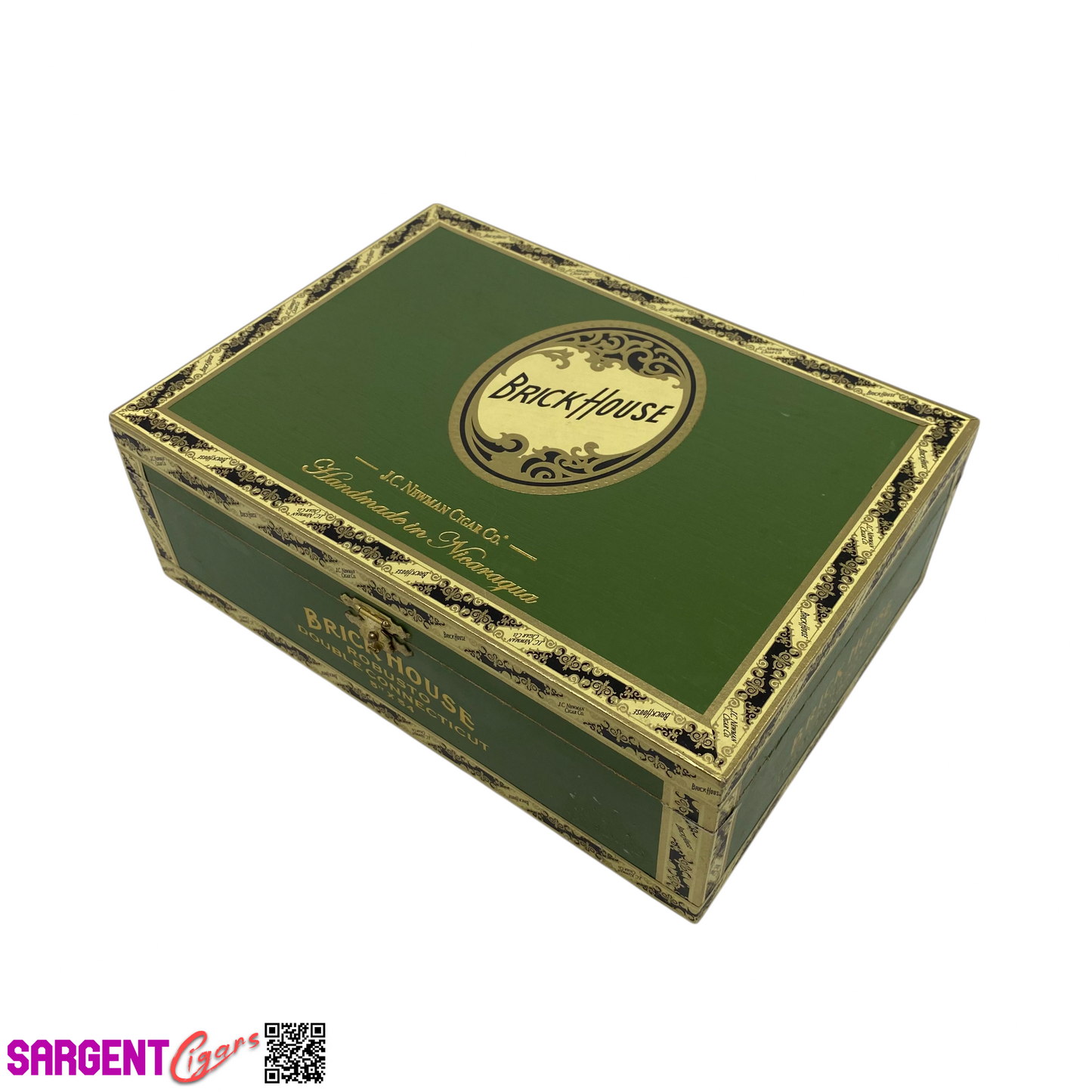 Brickhouse Connecticut Robusto Empty Wooden Cigar Box 8.5x6.25x3