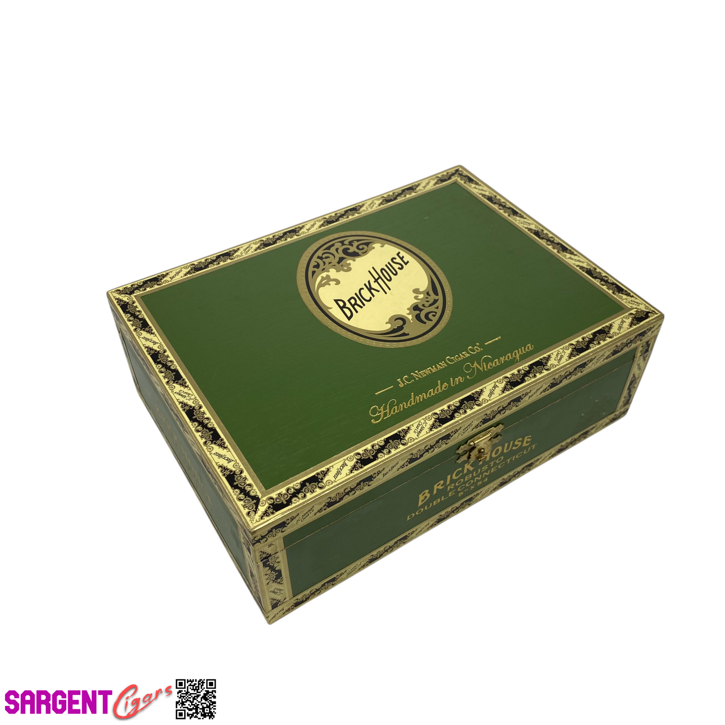 Brickhouse Connecticut Robusto Empty Wooden Cigar Box 8.5x6.25x3