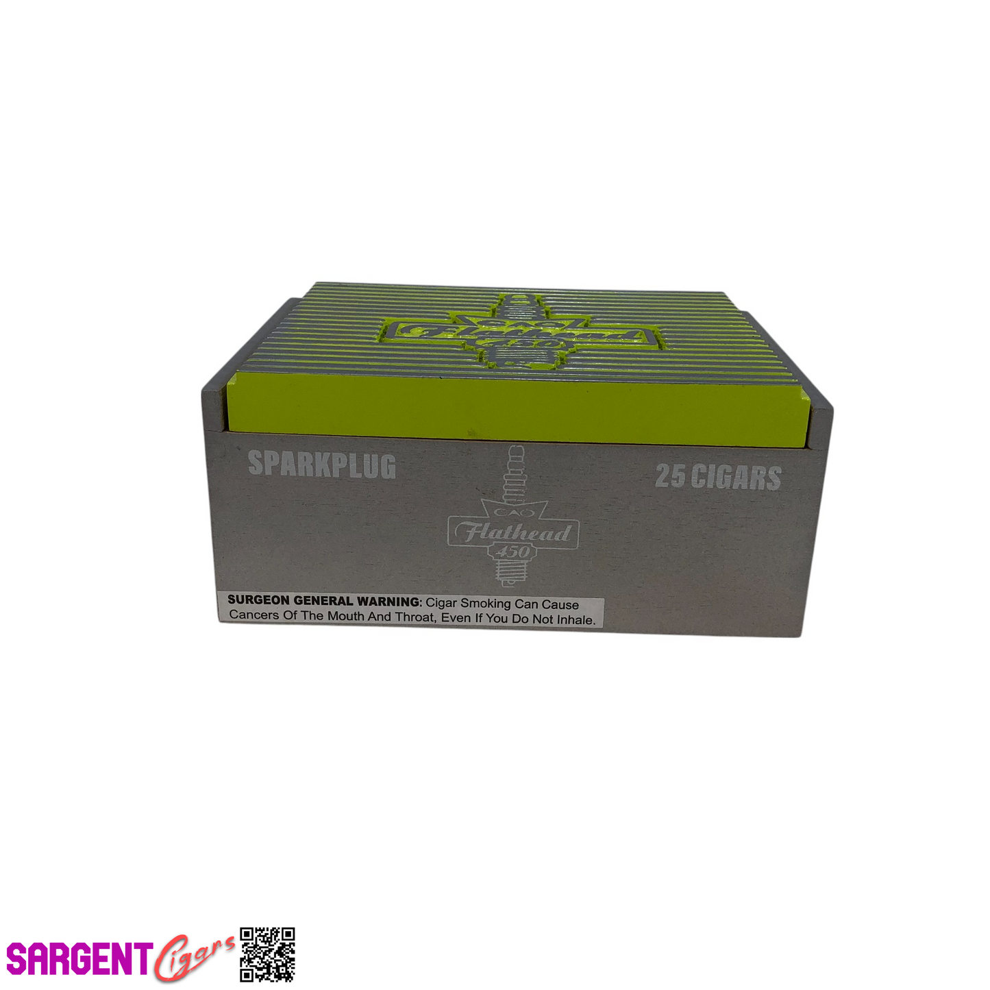 CAO Flathead Sparkplug Empty Wooden Cigar Box 7.75x5.5x3.5