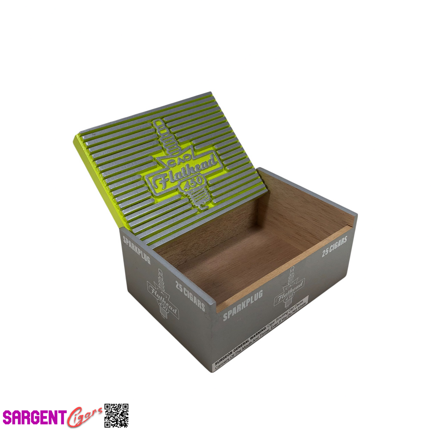 CAO Flathead Sparkplug Empty Wooden Cigar Box 7.75x5.5x3.5