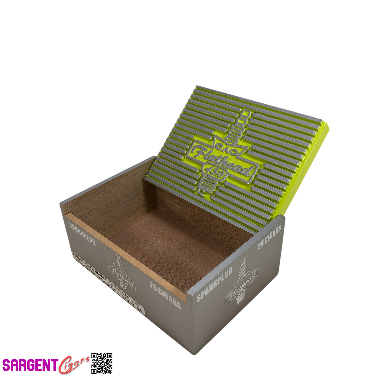 CAO Flathead Sparkplug Empty Wooden Cigar Box 7.75x5.5x3.5