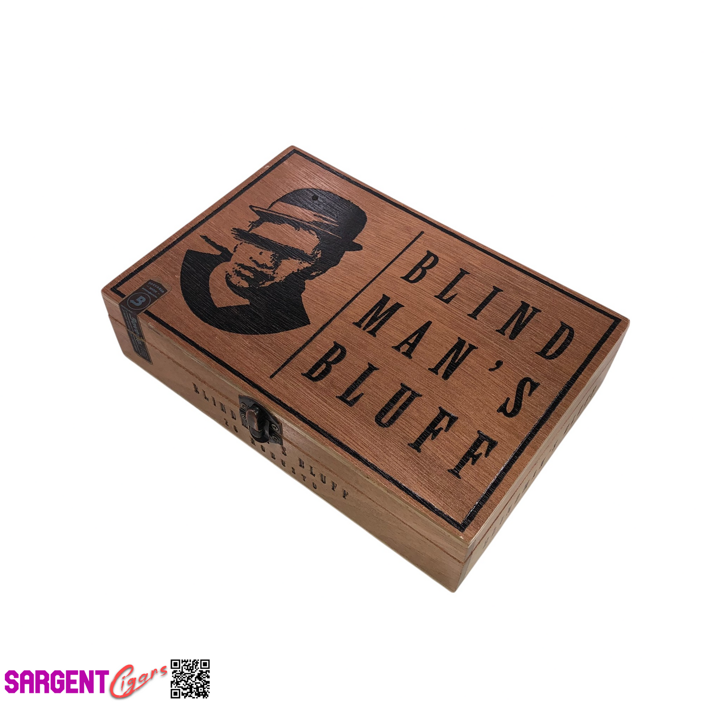 Blind Man’s Bluff Robusto Empty Wooden Cigar Box 8.75x6x2