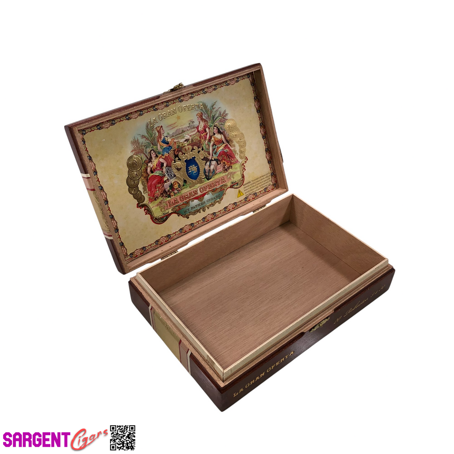 My Father Cigars La Gran Oferta Robusto Empty Wooden Cigar Box 8.75x6x2.25