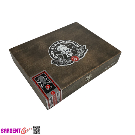 Guy Fieri Knuckle Sandwich Hab Toro Empty Wooden Cigar Box 9x7x1.75