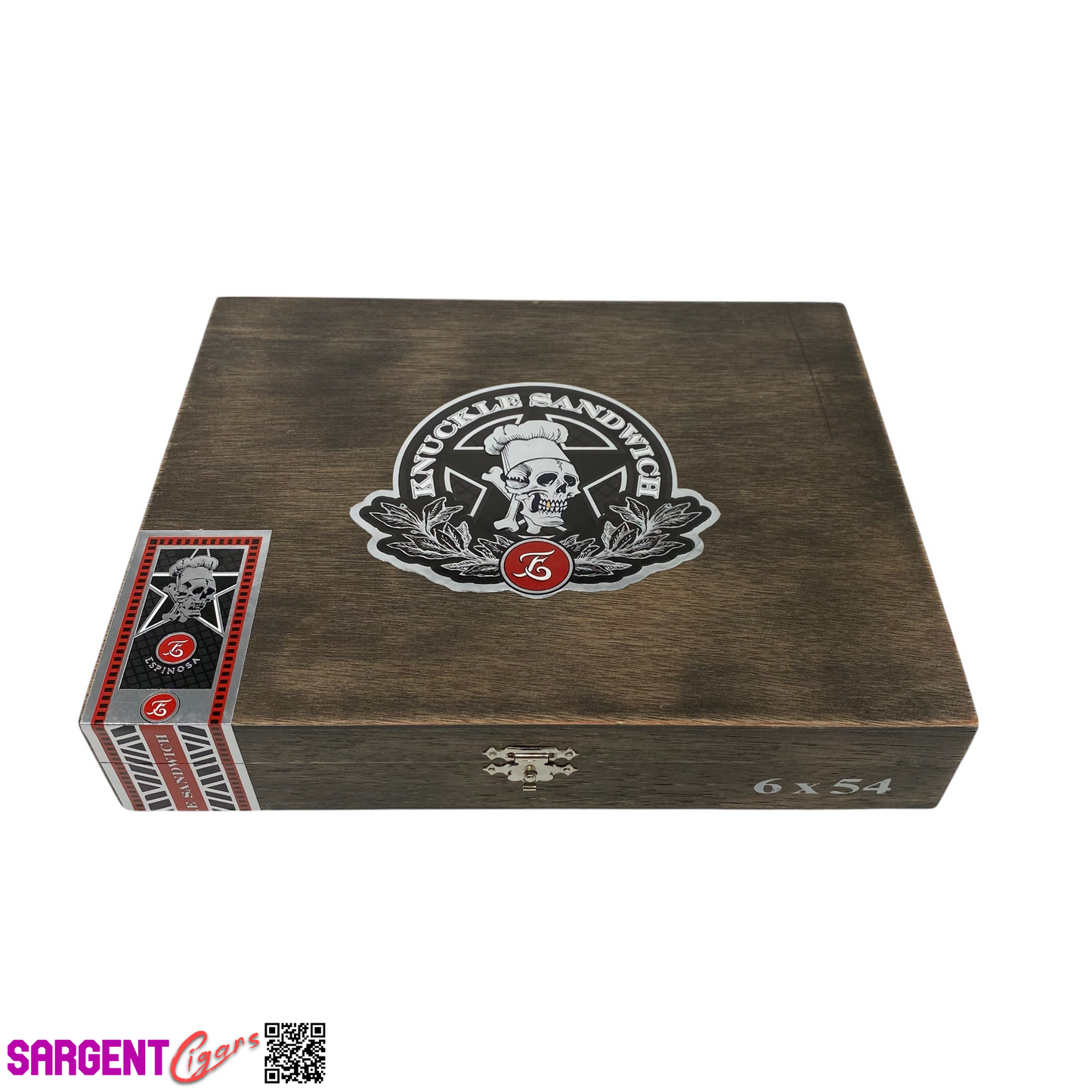 Guy Fieri Knuckle Sandwich Hab Toro Empty Wooden Cigar Box 9x7x1.75