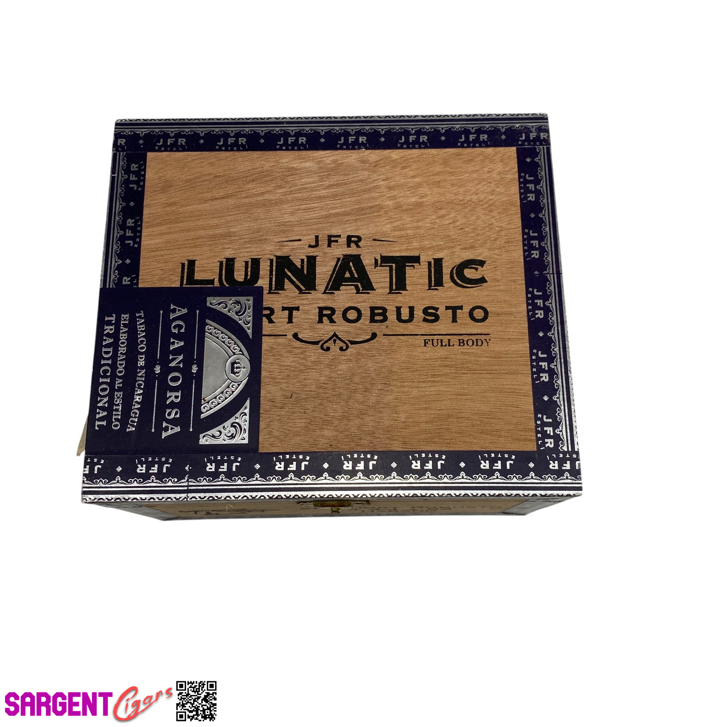 JFR Lunatic Short Robusto Empty Wooden Cigar Box 6.5x5.75x3.5