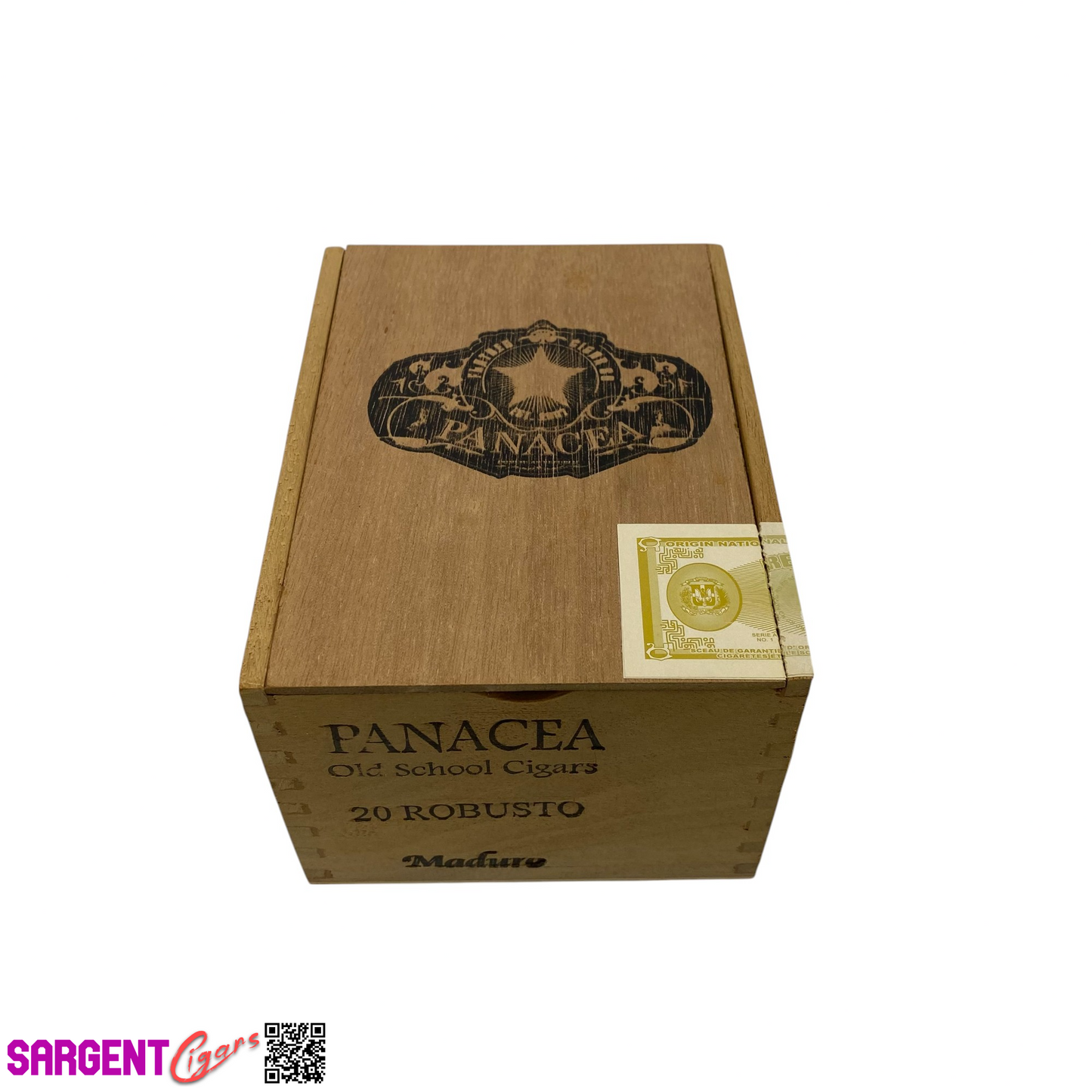 Panacea Robusto Empty Wooden Cigar Box 4.5x6x3.5