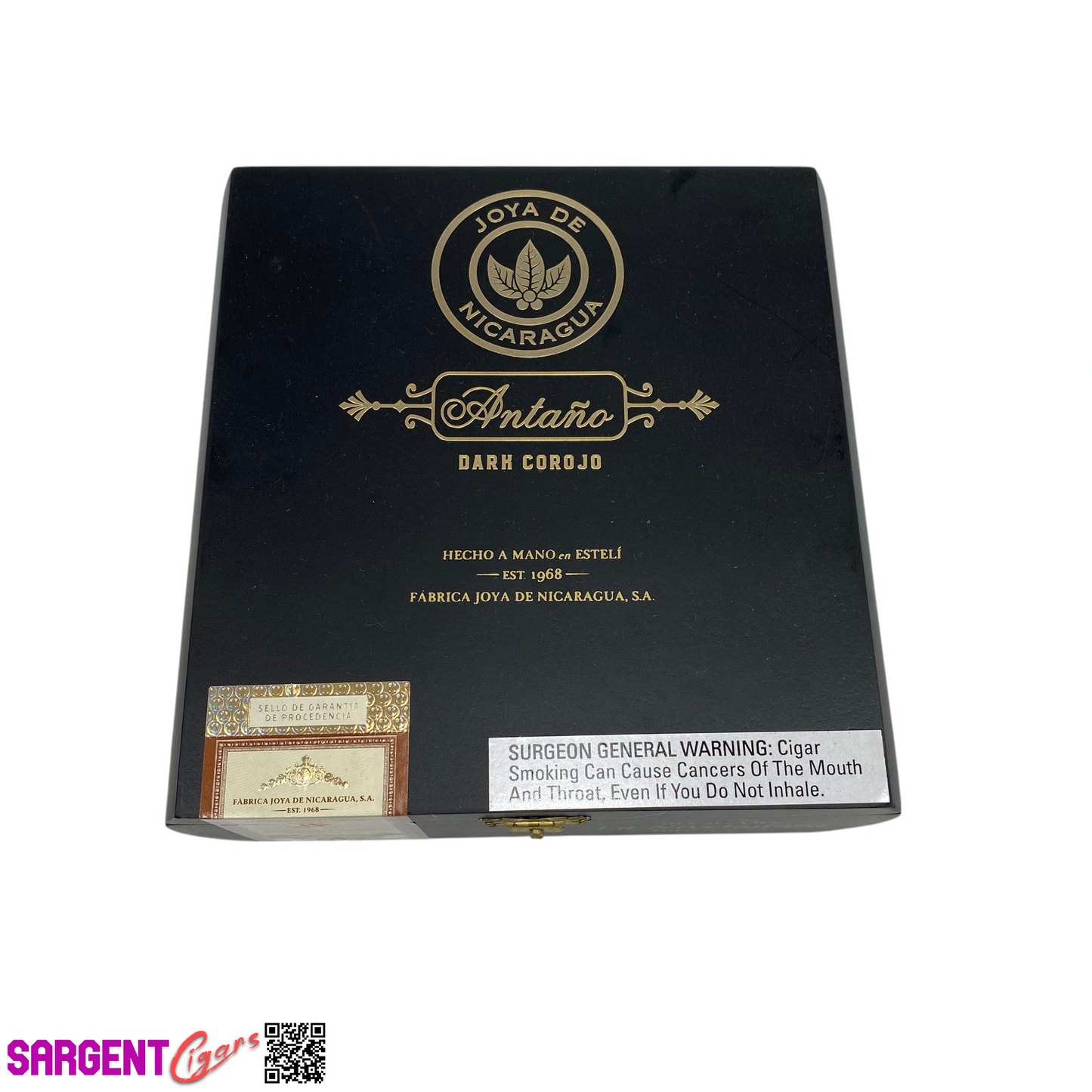 Joya De Nicaragua Dark Corojo Niveladora Empty Wooden Cigar Box 6.5x6.75x2.5(1)