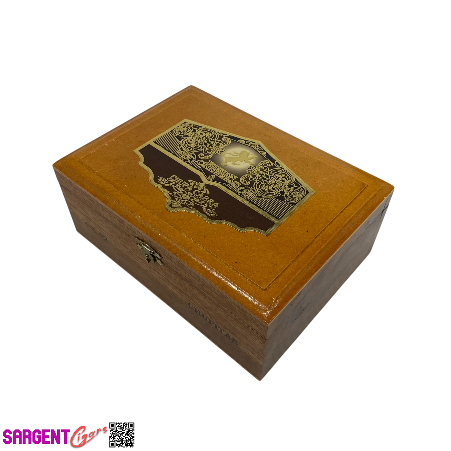 Esteban Carreras Chupitas Empty Wooden Cigar Box 8x5.75x3