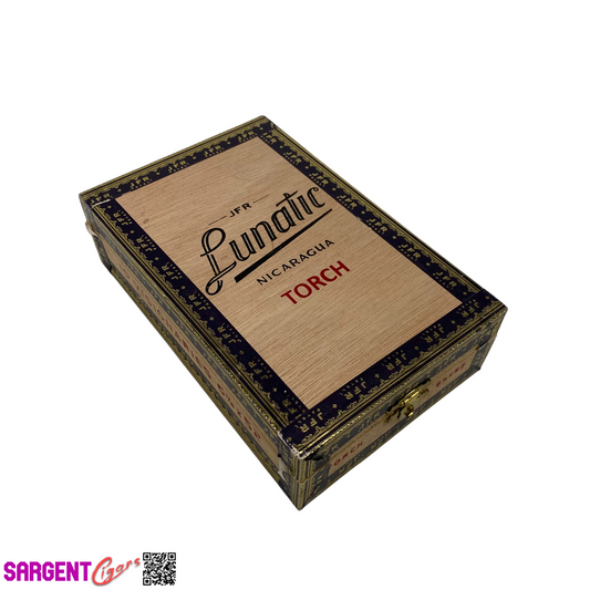 JFR Lunatic Torch Empty Wooden Cigar Box 4.75x7.25x2