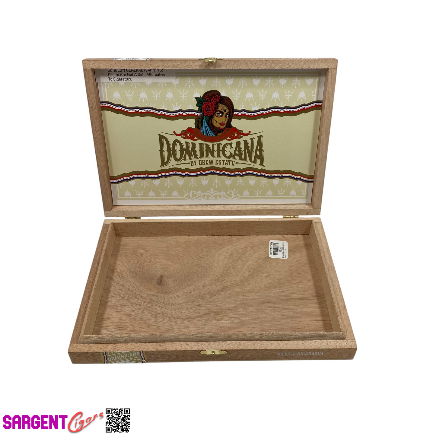 Deadwood Dominicana Gordo Empty Wooden Cigar Box 10.5x7.25x1.5