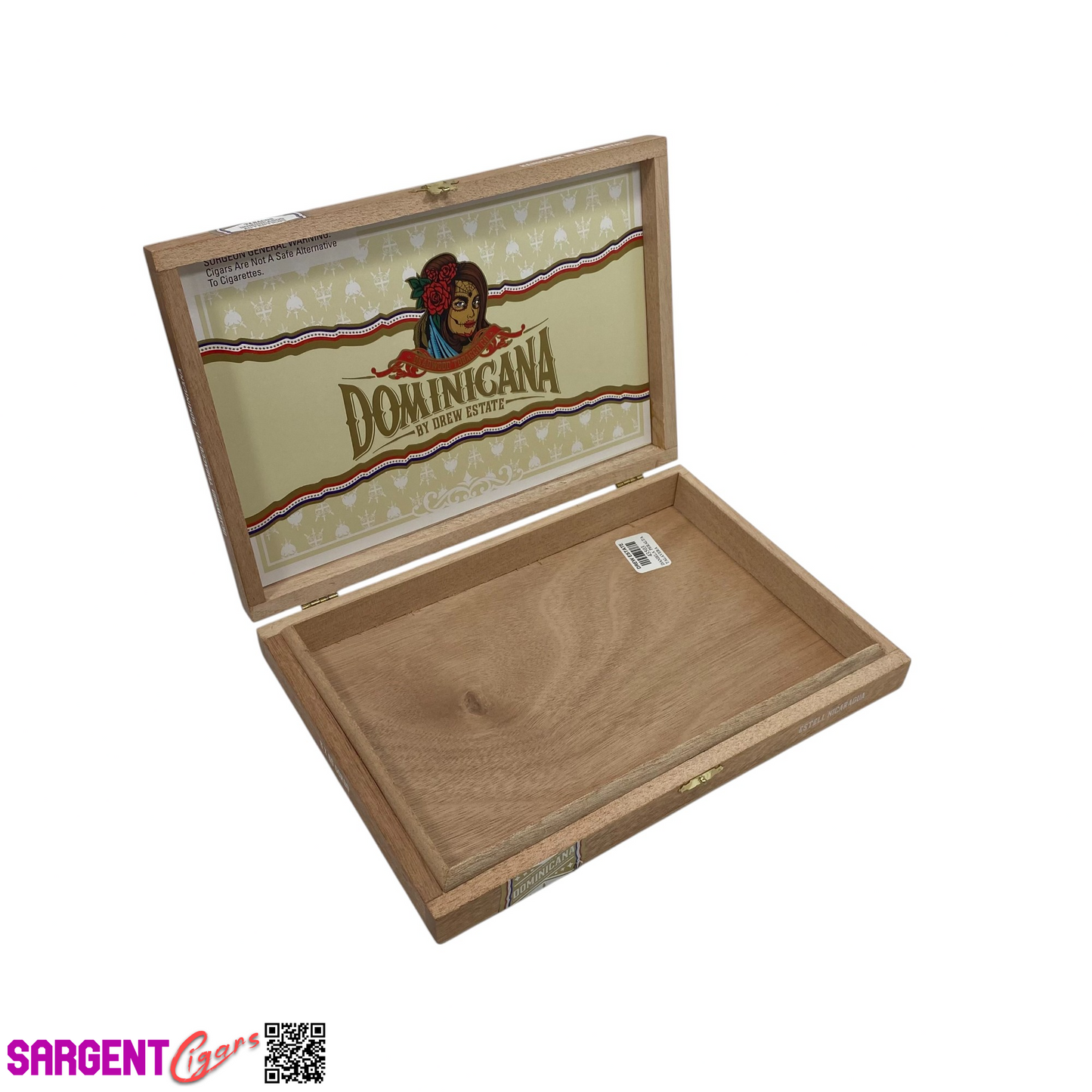 Deadwood Dominicana Gordo Empty Wooden Cigar Box 10.5x7.25x1.5