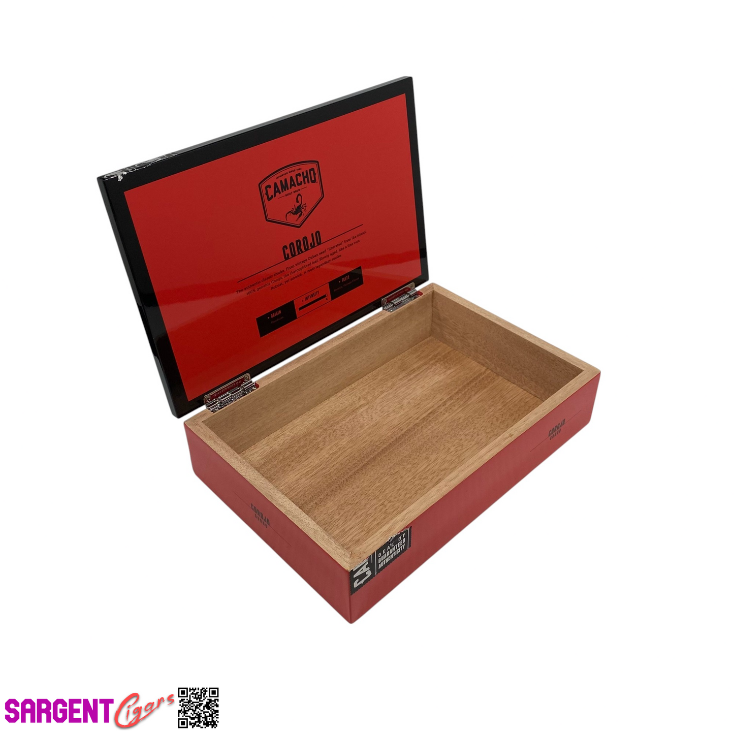 Camacho Corojo Gordo Empty Wooden Cigar Box 10.25x7x2.5