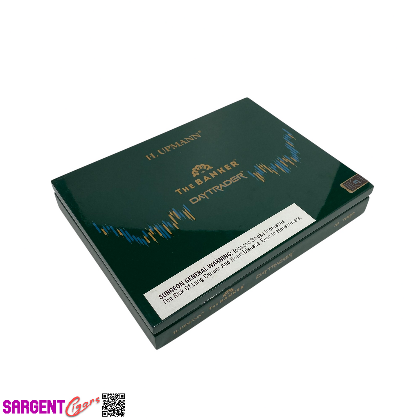 H Upmann The Banker Daytrader Toro Empty Wooden Cigar Box 10x7.75x1.5