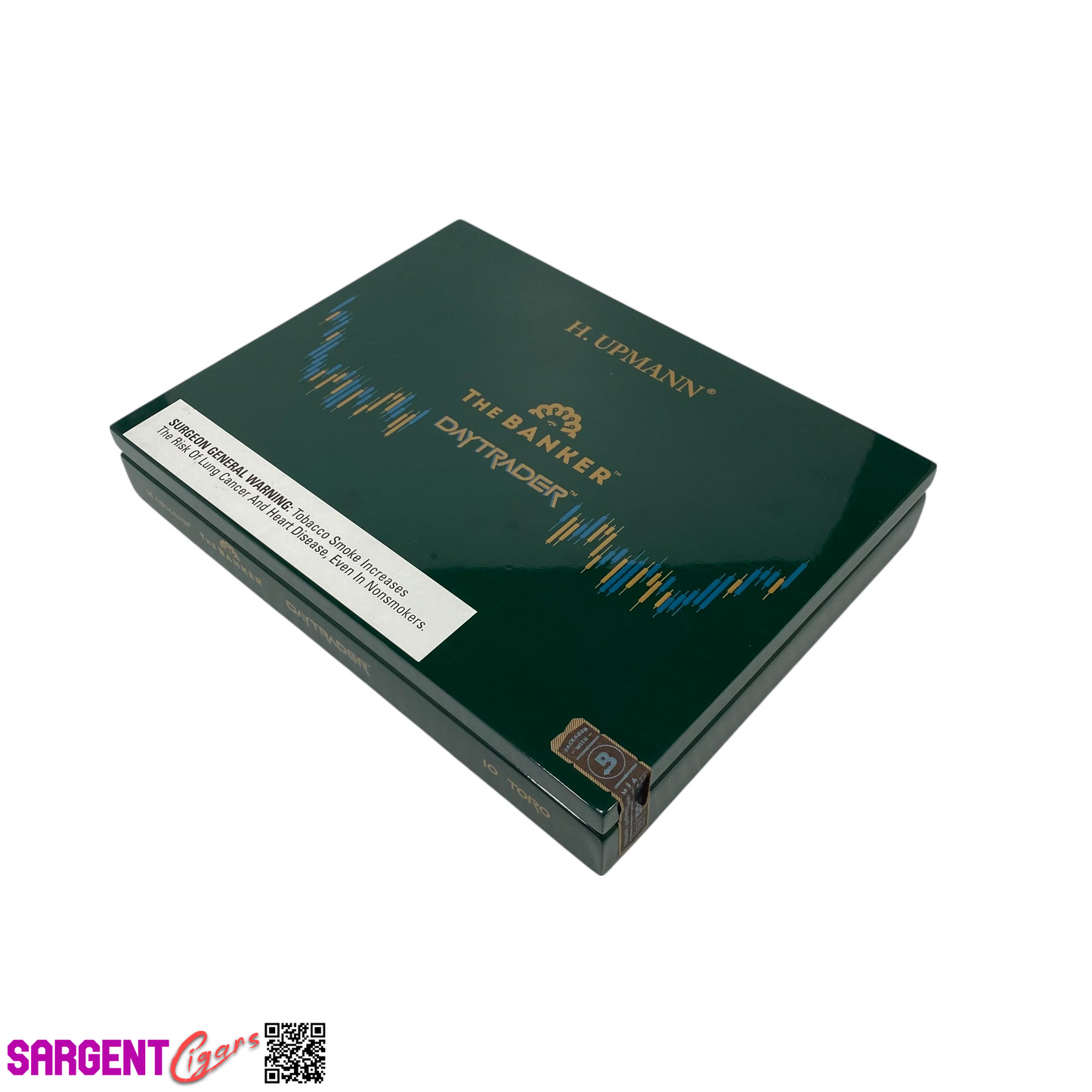 H Upmann The Banker Daytrader Toro Empty Wooden Cigar Box 10x7.75x1.5