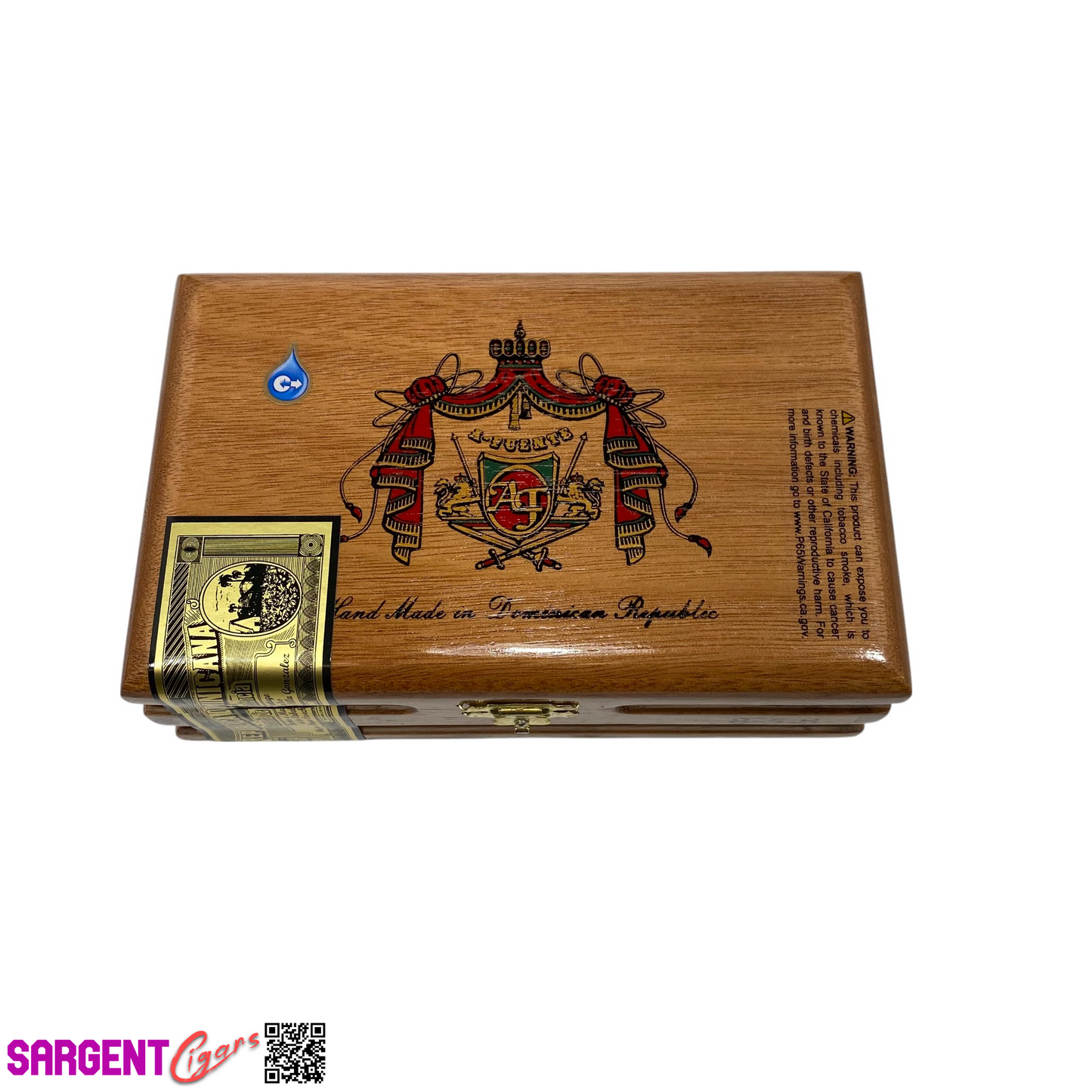 Arturo Fuente Flor Fina 858 Empty Wooden Cigar Box 6.5x4.25x2