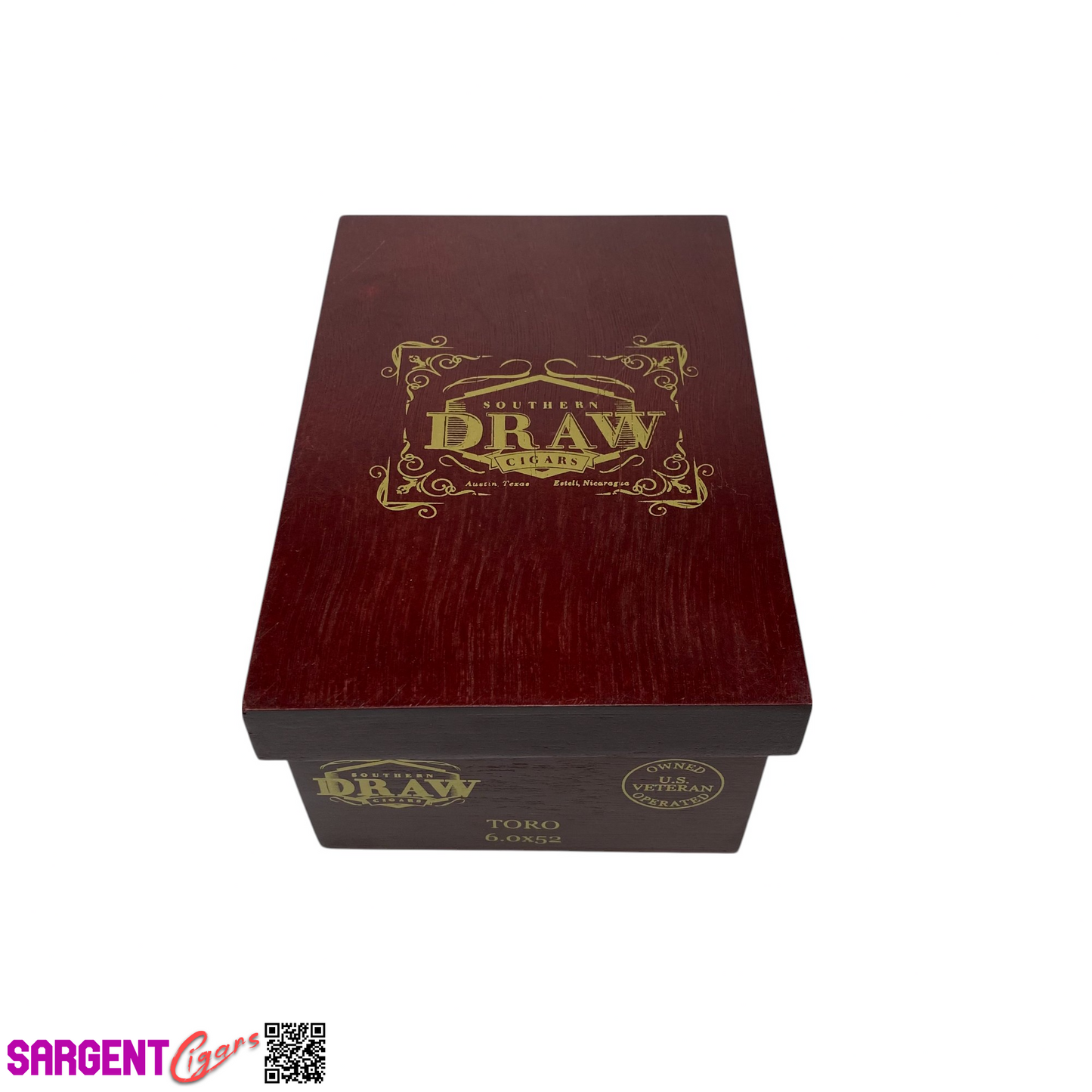 Southern Draw Rose of Sharon Toro Empty Wooden Cigar Box 4.75x7x3