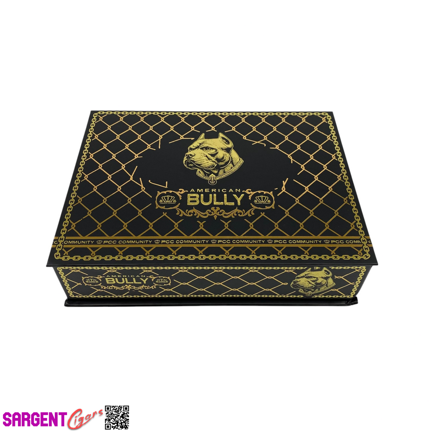 LCA American Bully Empty Cigar Box 8.5x6.5x2.25
