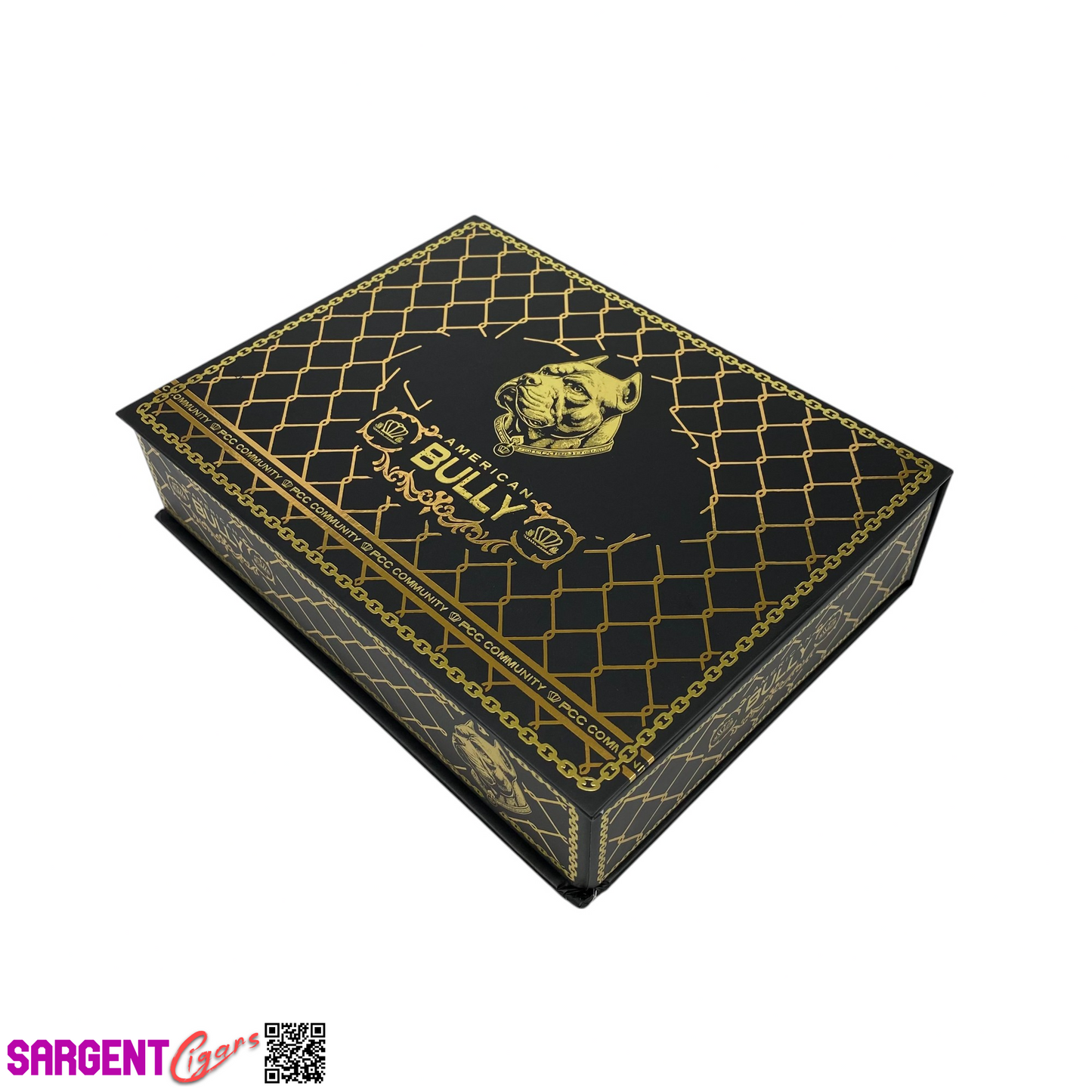 LCA American Bully Empty Cigar Box 8.5x6.5x2.25