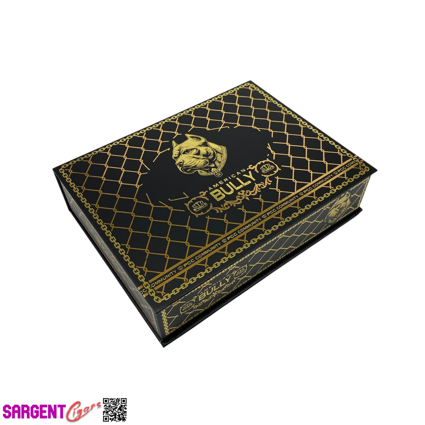 LCA American Bully Empty Cigar Box 8.5x6.5x2.25