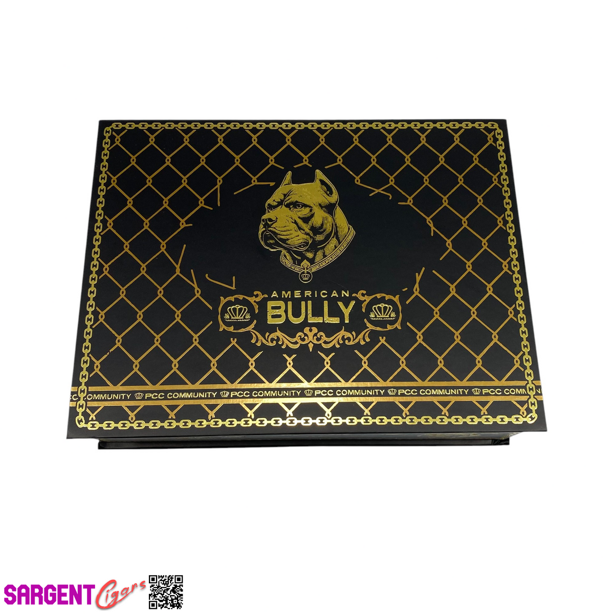 LCA American Bully Empty Cigar Box 8.5x6.5x2.25