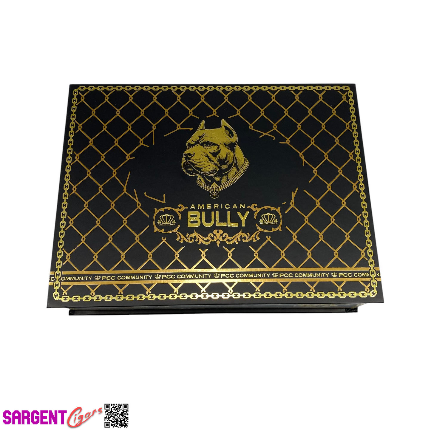 LCA American Bully Empty Cigar Box 8.5x6.5x2.25