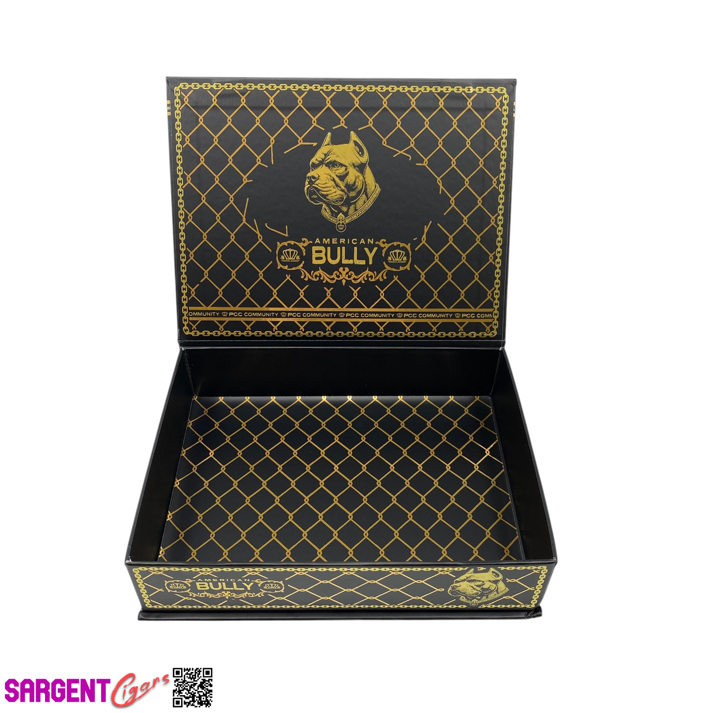 LCA American Bully Empty Cigar Box 8.5x6.5x2.25
