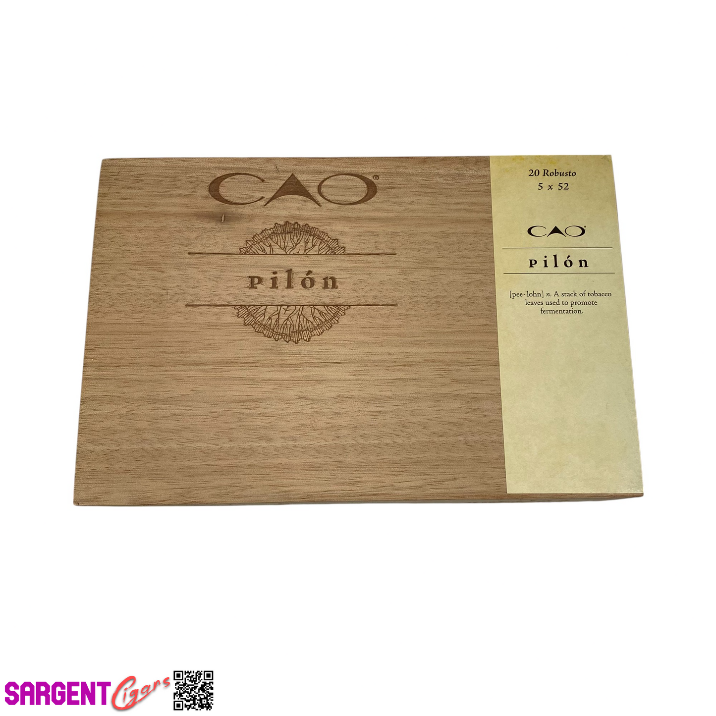 Cao Pilon Robusto Empty Wooden Cigar Box 8.75x6x2