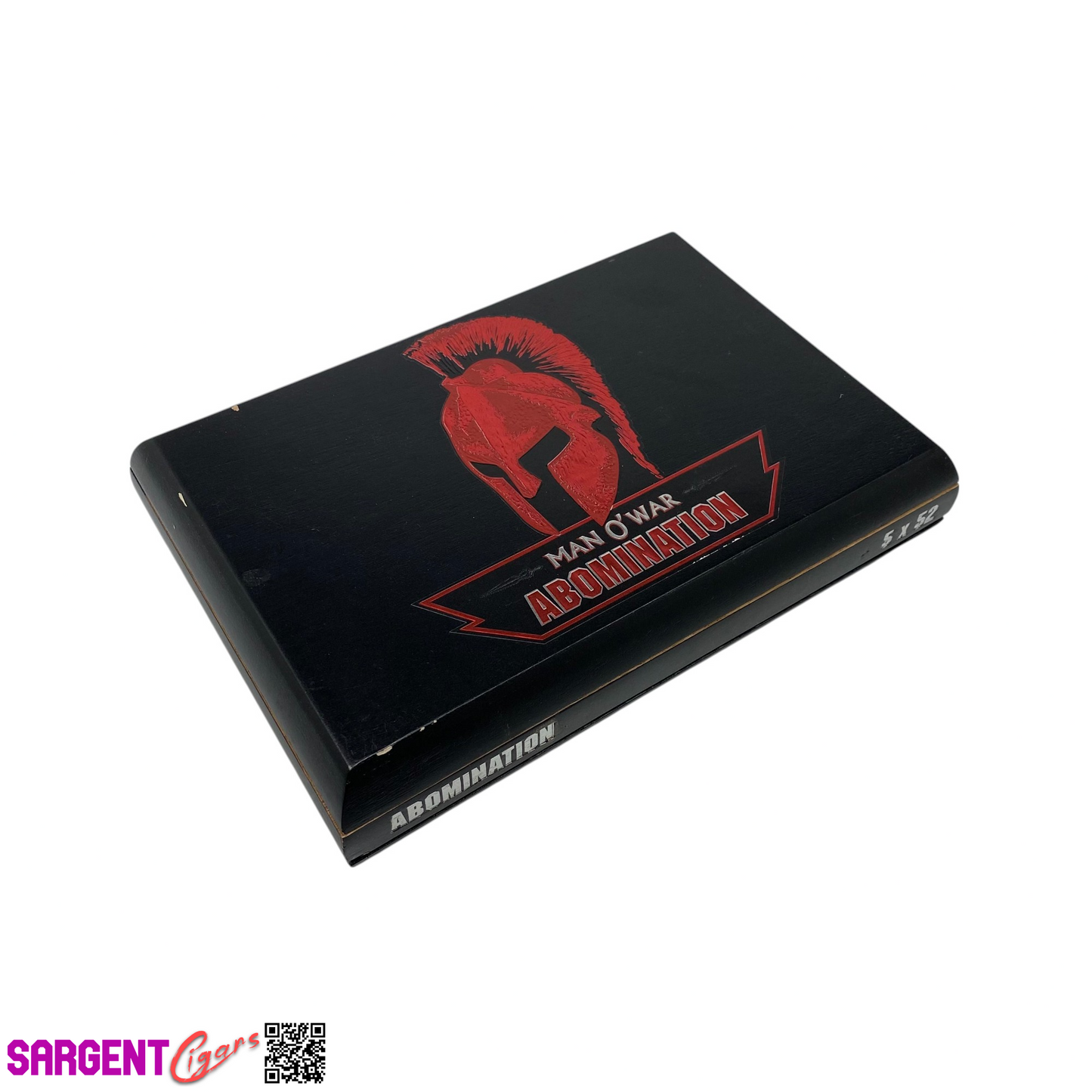 Man O War Abomination Empty Wooden Cigar Box 9.25x6.5x2