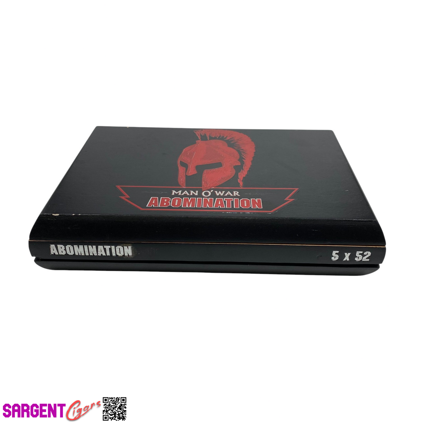 Man O War Abomination Empty Wooden Cigar Box 9.25x6.5x2