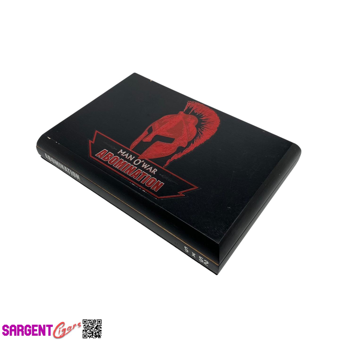 Man O War Abomination Empty Wooden Cigar Box 9.25x6.5x2