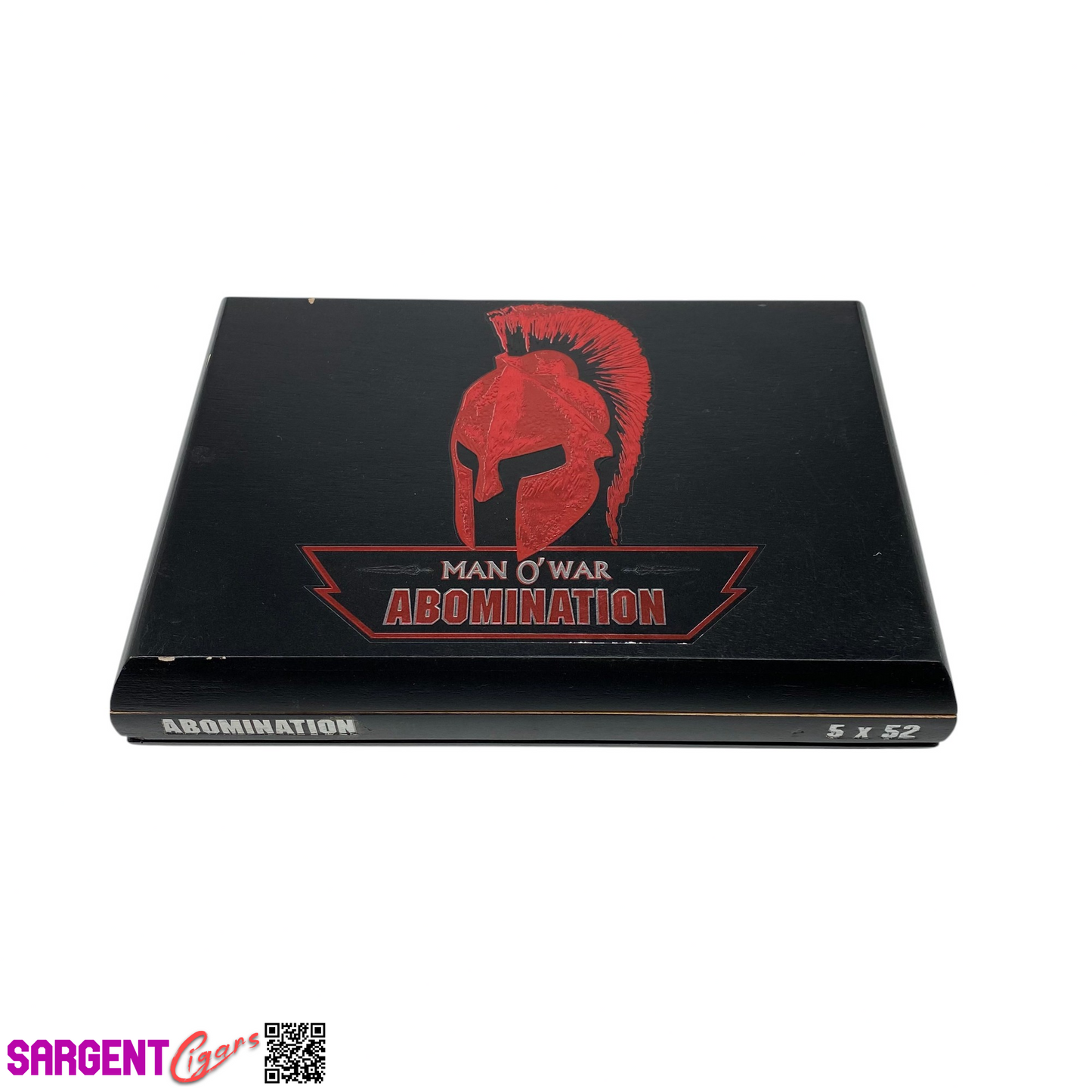 Man O War Abomination Empty Wooden Cigar Box 9.25x6.5x2