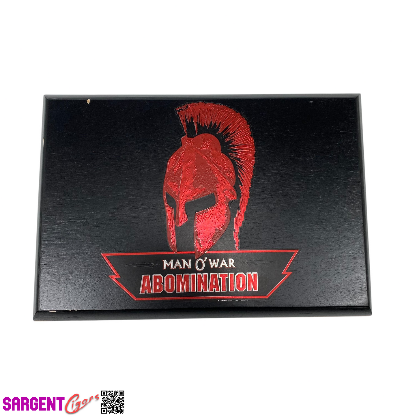 Man O War Abomination Empty Wooden Cigar Box 9.25x6.5x2