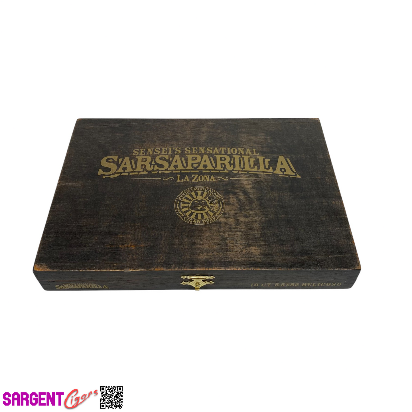 Espinosa Sensei Sarsaparilla Empty Wooden Cigar Box 9x6.5x1