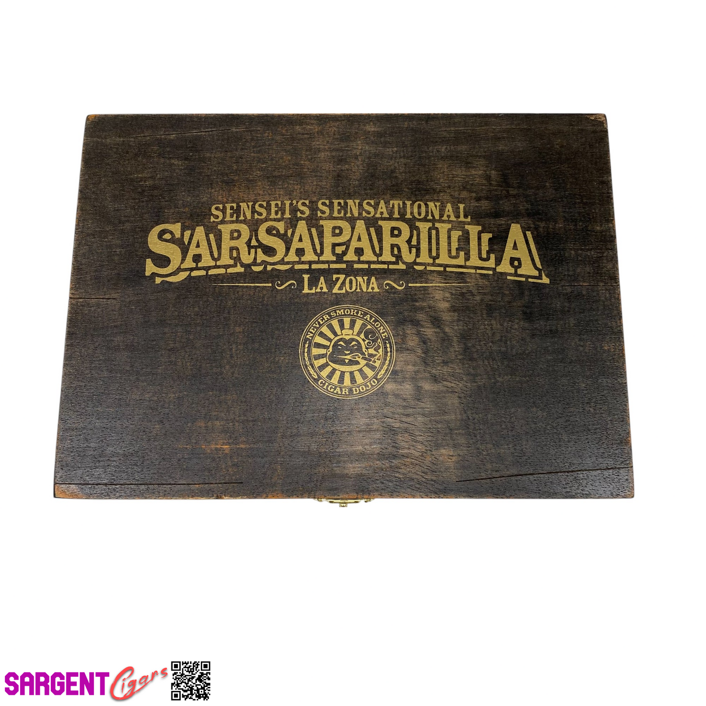 Espinosa Sensei Sarsaparilla Empty Wooden Cigar Box 9x6.5x1