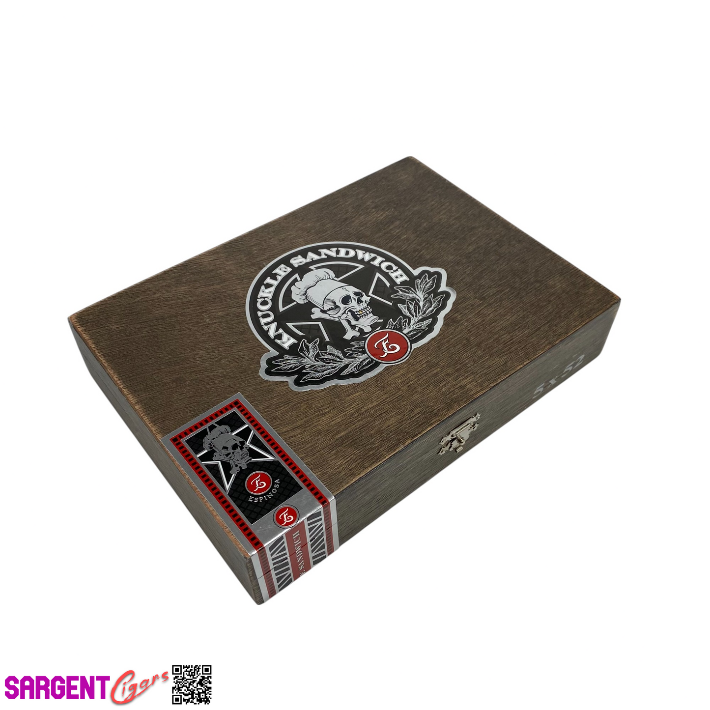 Guy Fieri Knuckle Sandwich Hab Robusto Empty Wooden Cigar Box 8.25x6x1.75