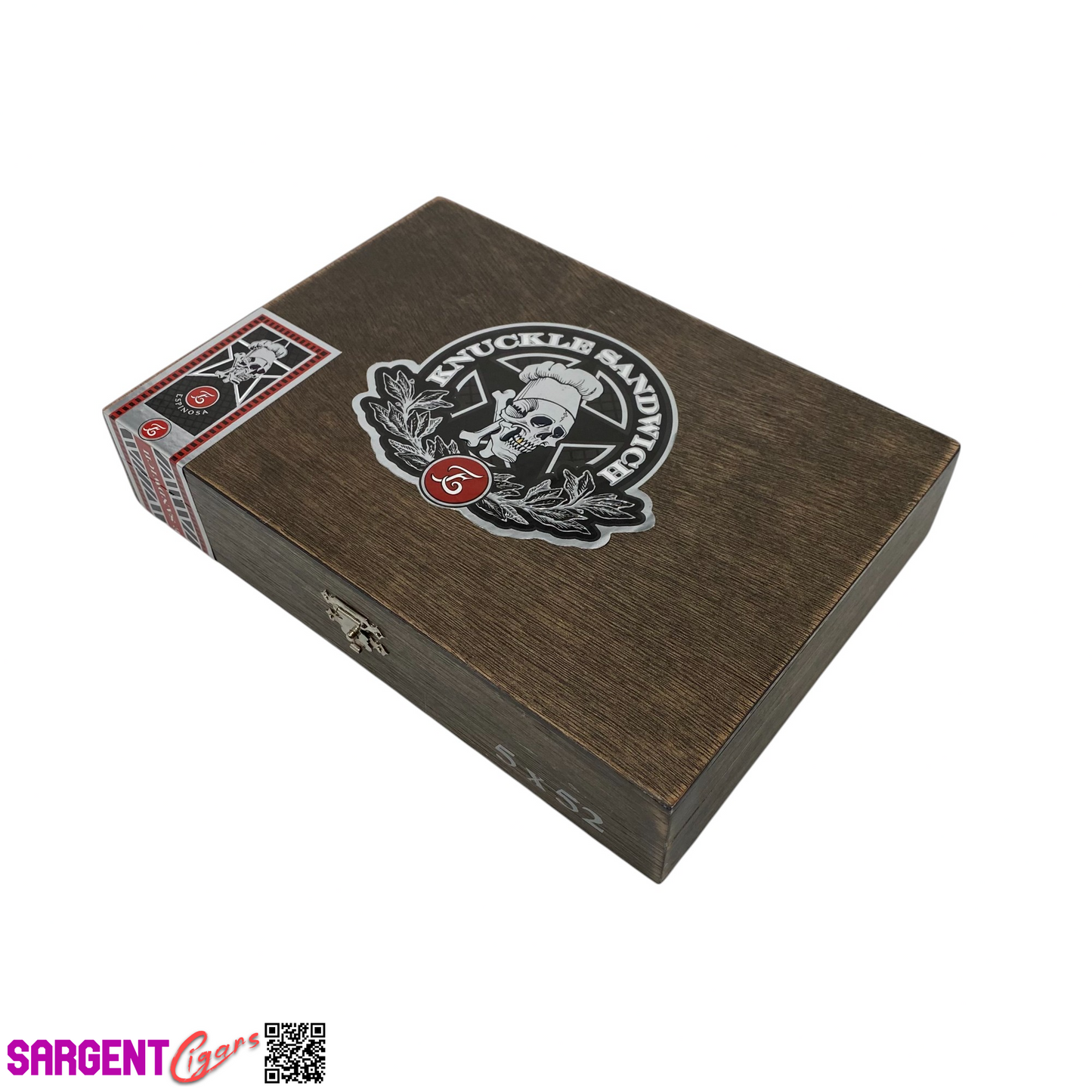 Guy Fieri Knuckle Sandwich Hab Robusto Empty Wooden Cigar Box 8.25x6x1.75