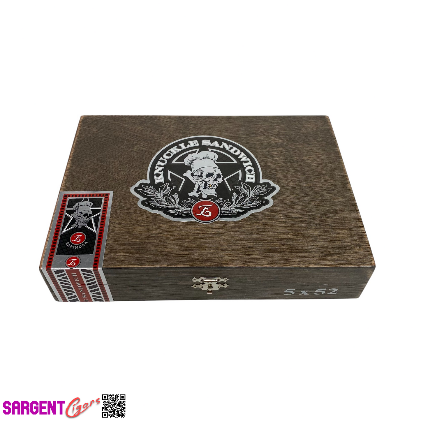 Guy Fieri Knuckle Sandwich Hab Robusto Empty Wooden Cigar Box 8.25x6x1.75