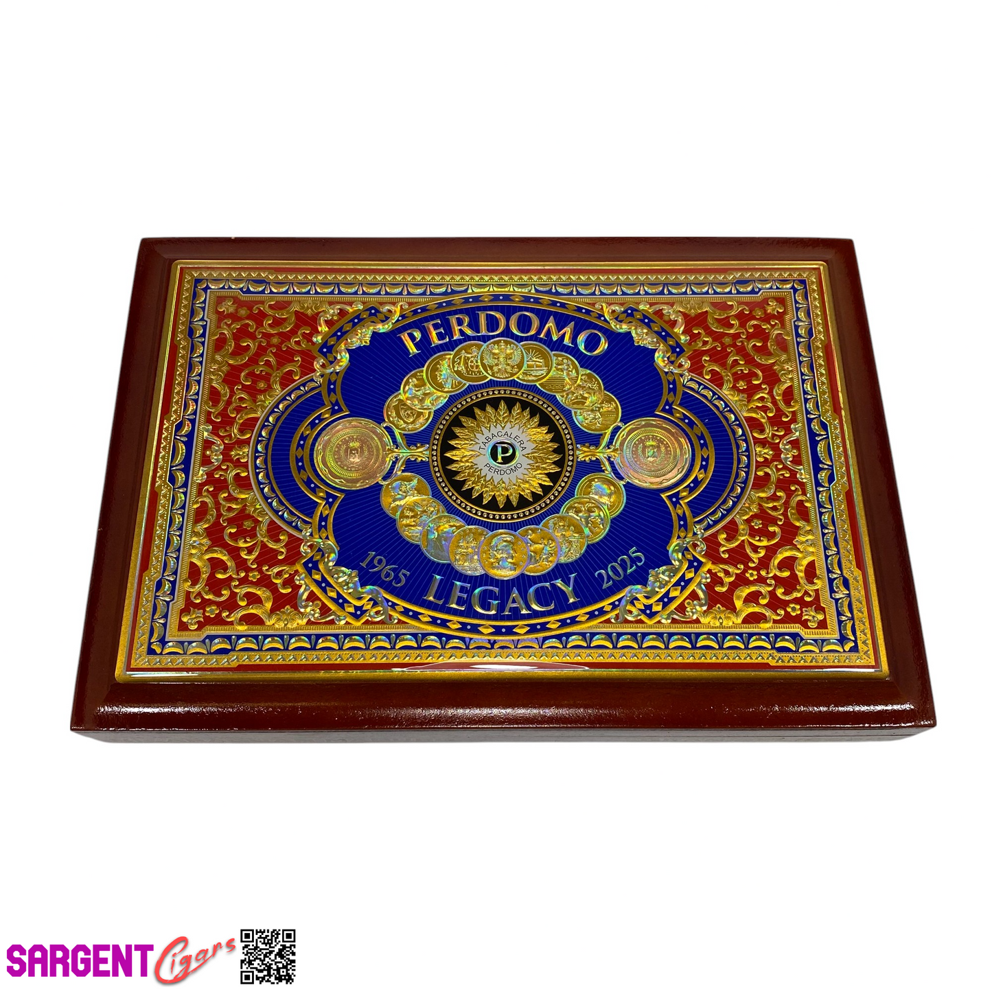 Perdomo Legacy Maduro Belicoso Empty Wooden Cigar Box 10.75x7.25x1.5