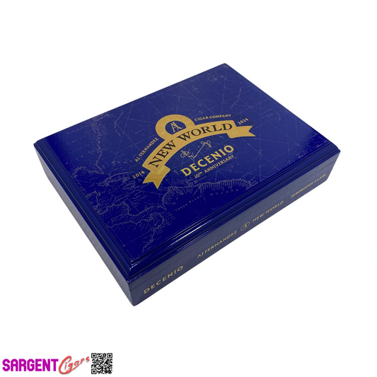 Aj Fernandez New World Decenio Robusto Empty Wooden Cigar Box 9x6.75x2