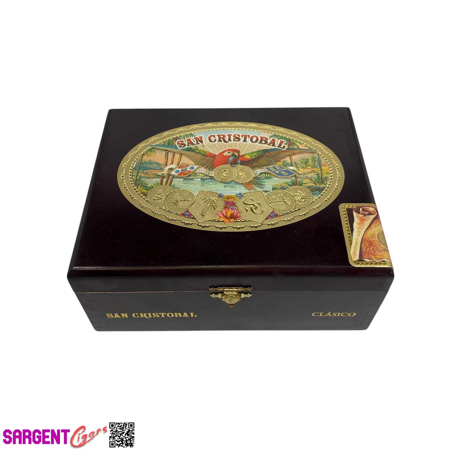 San Cristobal Clasico Empty Wooden Cigar Box 7.5x6x3