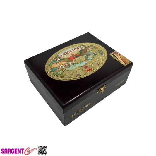 San Cristobal Clasico Empty Wooden Cigar Box 7.5x6x3