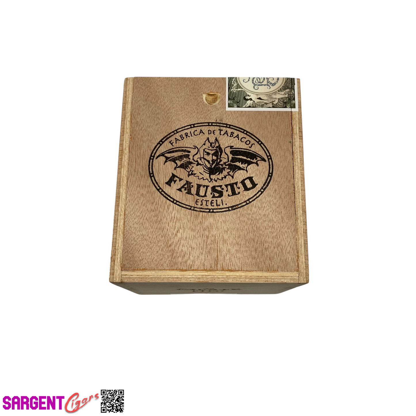 Tatuaje Fausto FT127 Empty Wooden Cigar Box 5x5.75x4.75